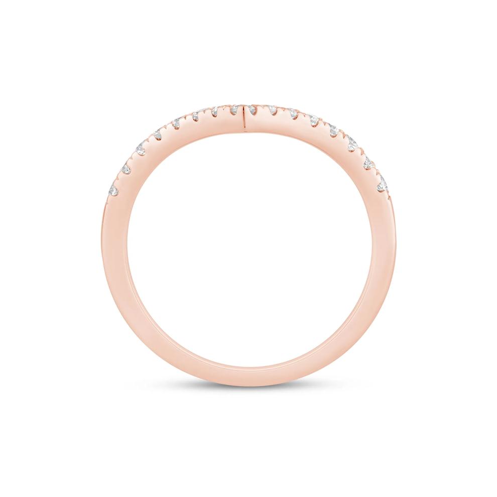 Lab Grown Diamond Chevron Contour Band in 14K Rose Gold (1/3 ct. tw.)  – Image 2 of 3