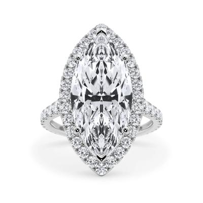 Lab Grown Diamond Marquise Halo Engagement Ring in Platinum (8 1/4 ct. tw.)