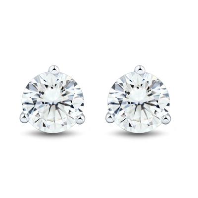 Lab Grown Diamond Round Martini Stud Earrings in 14K White Gold (6 ct. tw.)