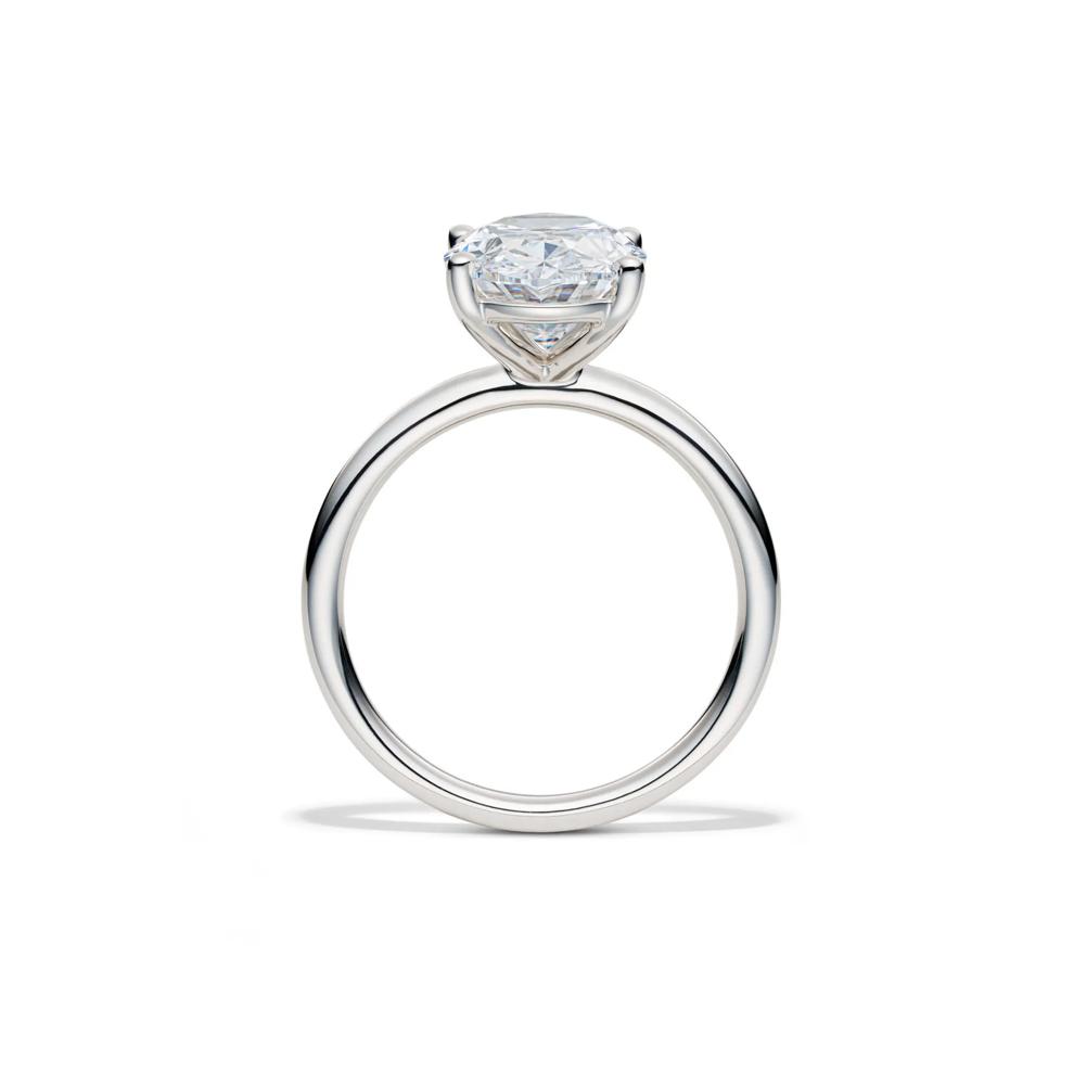 Lab Grown Diamond Oval Solitaire Engagement Ring in 14K White Gold (4 ct.) – Image 2 of 4