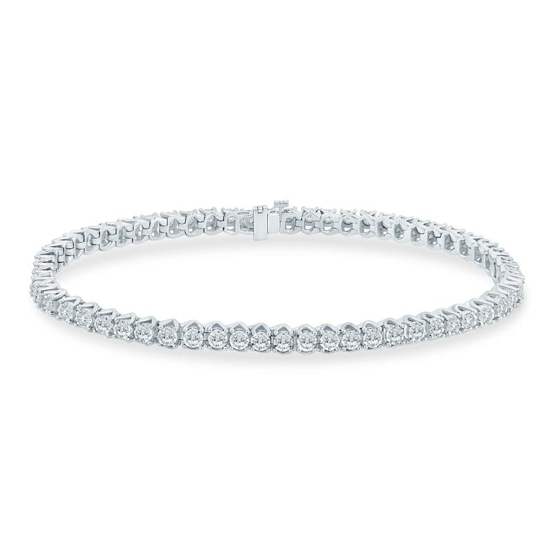 Men&#39;s Lab Grown Diamond Bracelet in 10K White Gold &#40;3 ct. tw.&#41; – Image 1 of 2