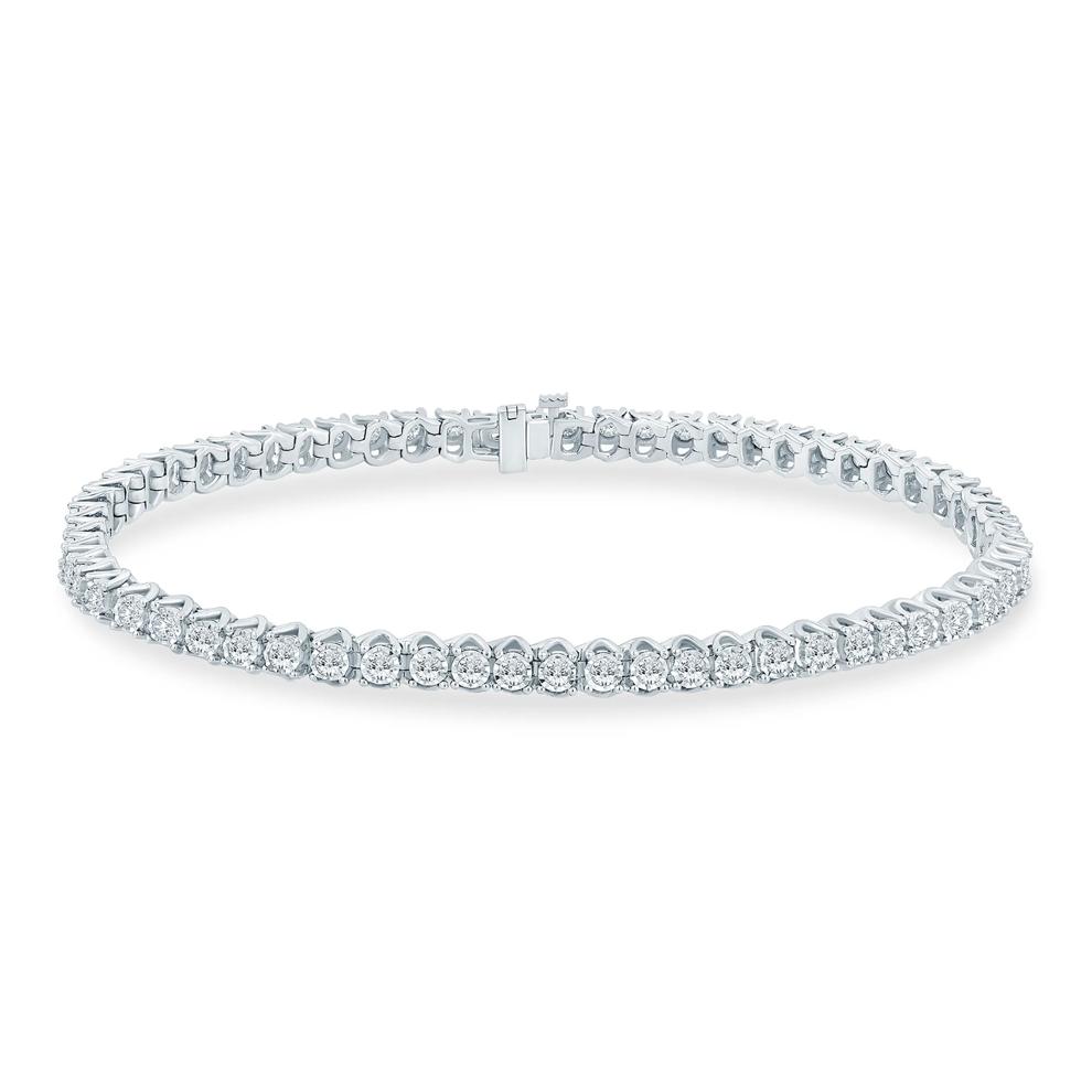 Men's Lab Grown Diamond Bracelet in 10K White Gold (3 ct. tw.) – Image 1 of 2
