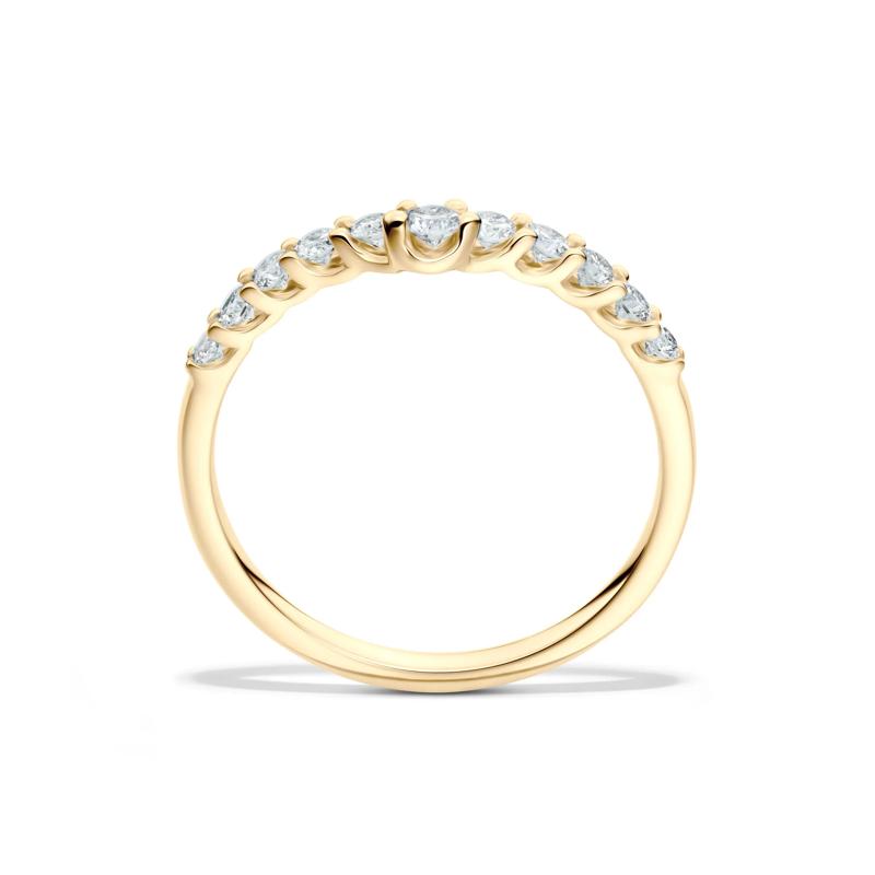 Lab Grown Diamond Chevron Band in 14K Yellow Gold (1/3 ct. tw.) – Image 2 of 4
