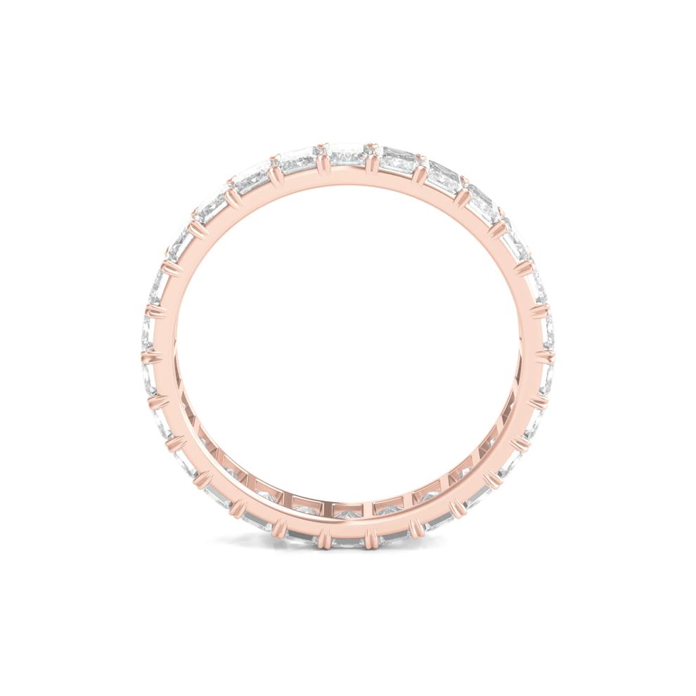 Lab Grown Emerald-Cut Diamond Eternity Band in 14K Rose Gold (2 ct. tw.)  – Image 2 of 3