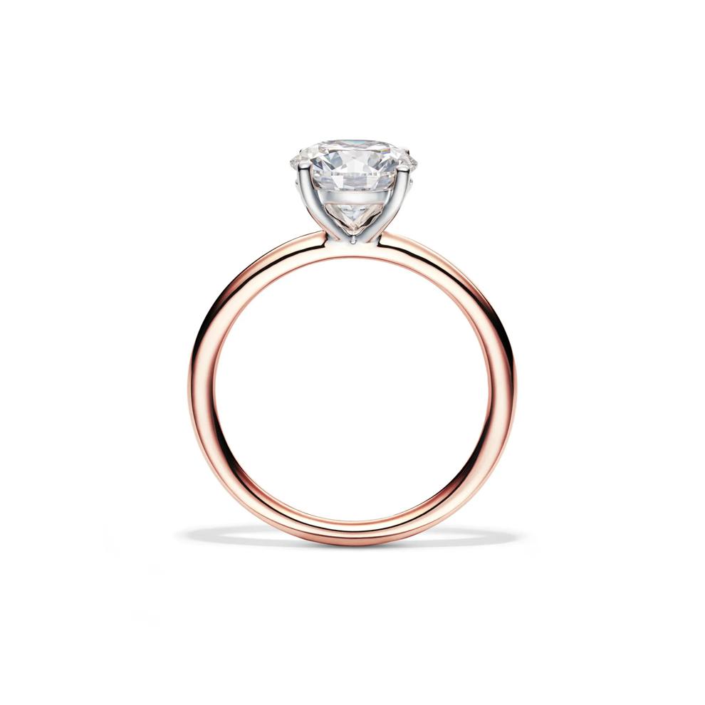 Lab Grown Diamond Round Solitaire Ring in 14K Rose Gold (2 ct.) – Image 2 of 4