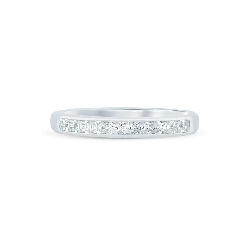 Princess-Cut Diamond Channel-Set Band in 14K White Gold &#40;1/2 ct. tw.&#41; – Image 1 of 3