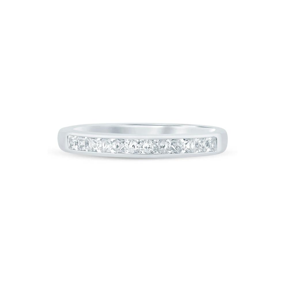 Princess-Cut Diamond Channel-Set Band in 14K White Gold (1/2 ct. tw.) – Image 1 of 3