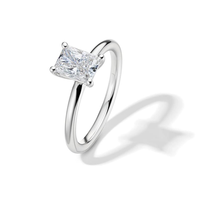 Lab Grown Diamond Radiant-Cut Solitaire Ring in Platinum (1 ct.) – Image 4 of 4