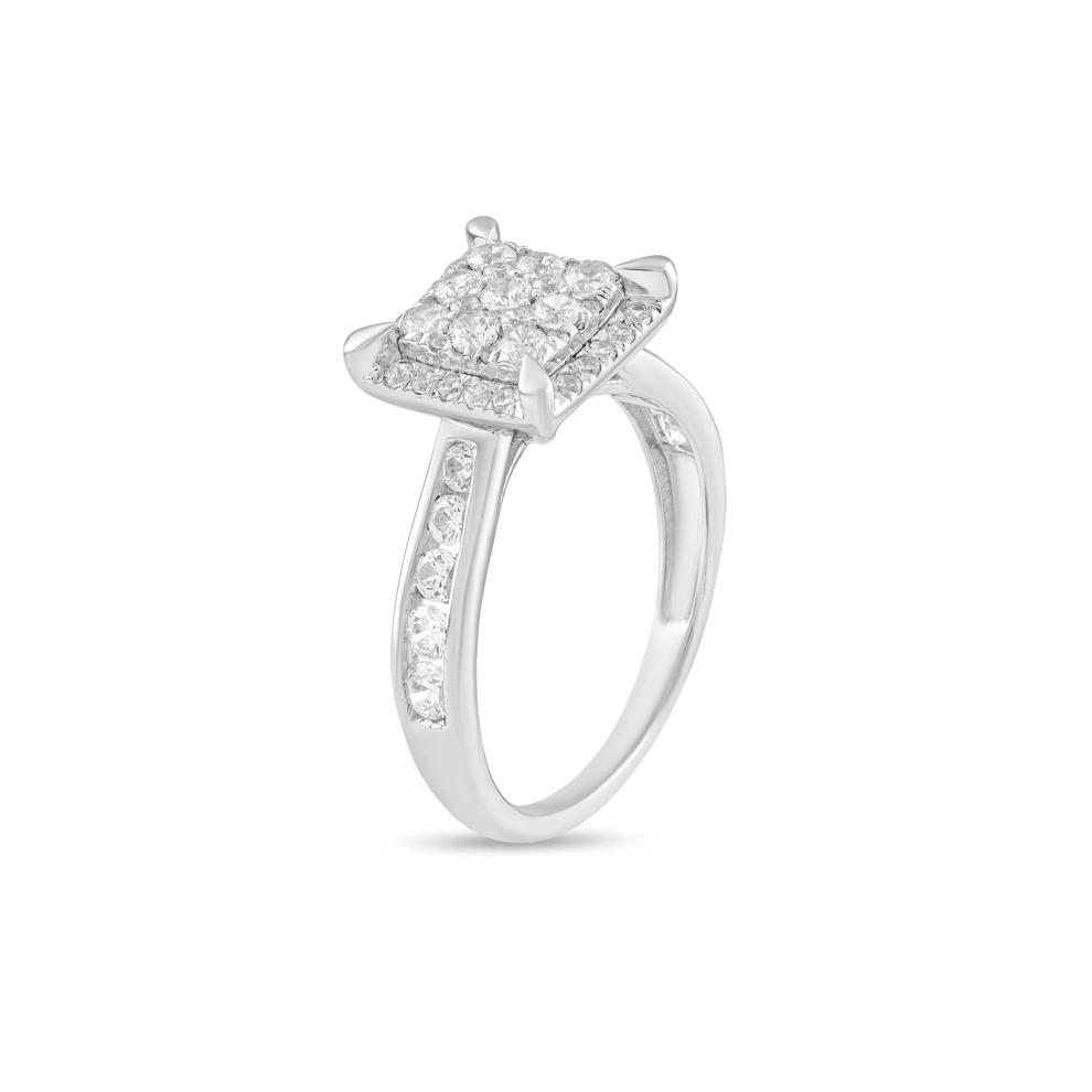 Diamond Square Composite Ring in 10K White Gold (1 ct. tw.) – Image 4 of 4