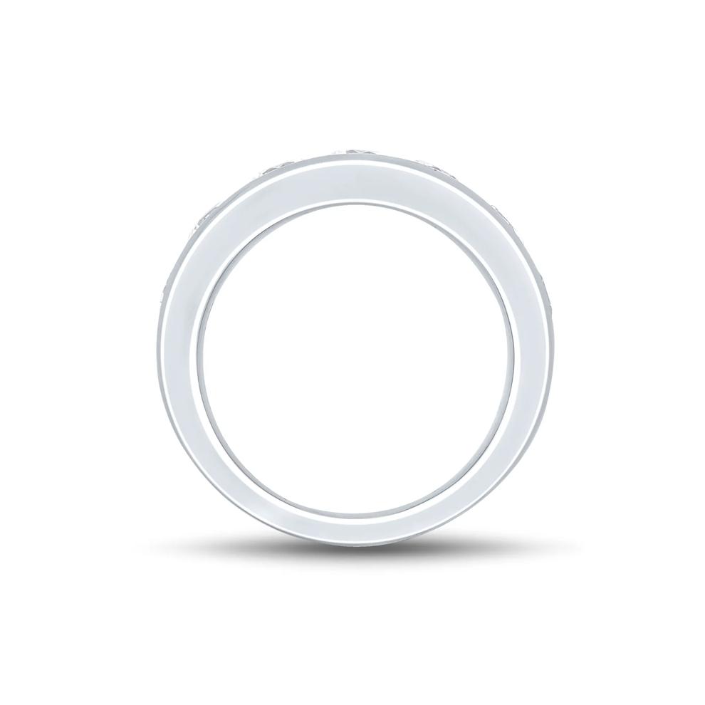 Men&rsquo;s Channel-Set Lab Grown Diamond Wedding Band in 10K White Gold (3 ct. tw.) – Image 2 of 3