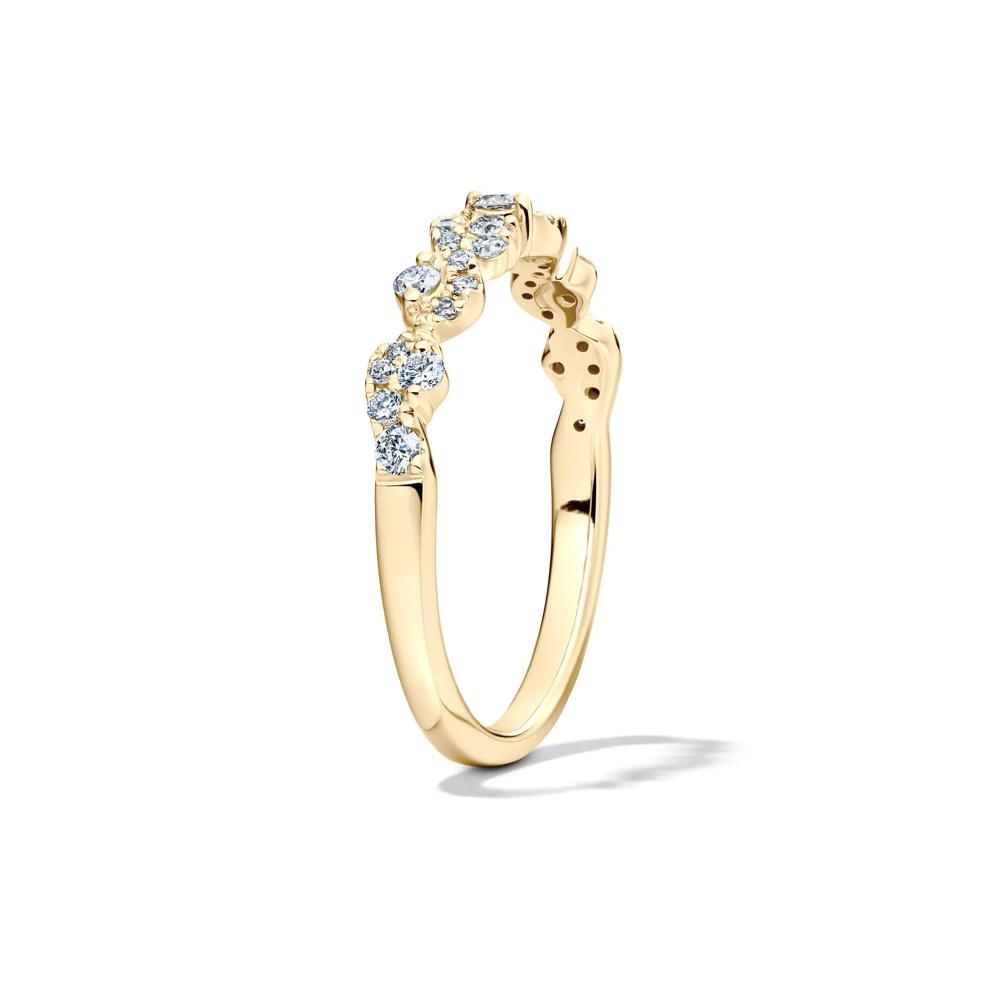 Lab Grown Diamond Swirl Band in 14K Yellow Gold (1/3 ct. tw.)  – Image 3 of 4