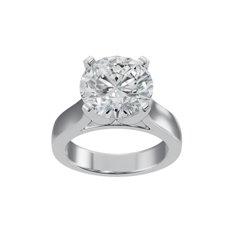 Solitaire Semi-Mount Engagement Ring in 14K White Gold &#40;Setting Only&#41; – Image 4 of 8