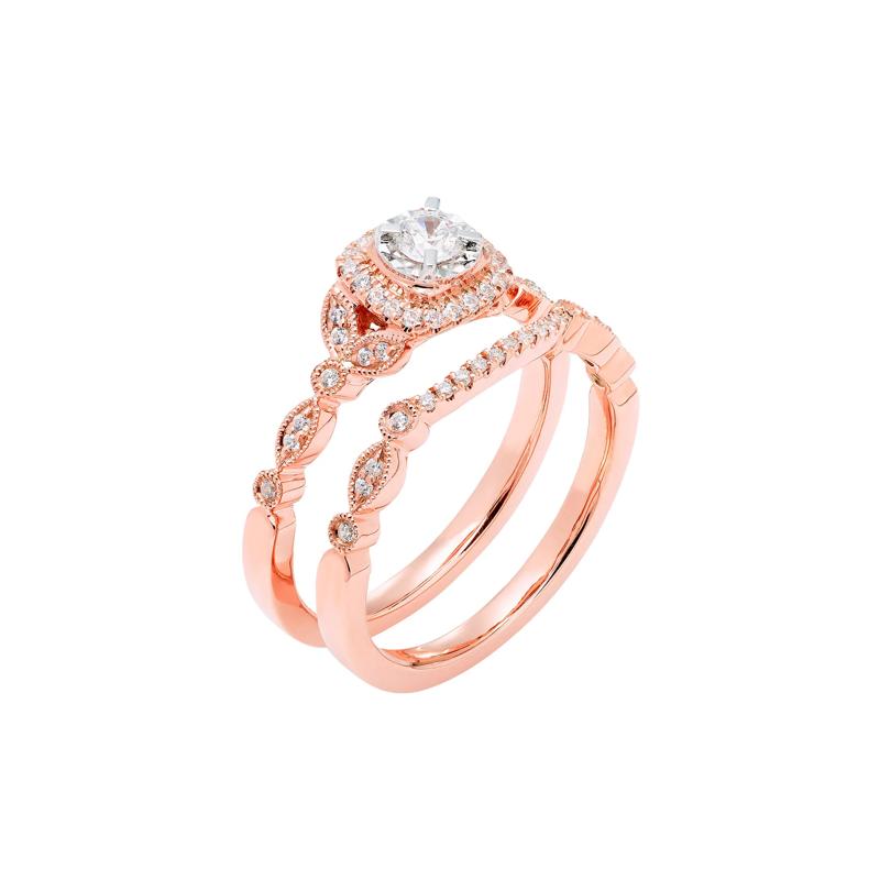 Diamond Engagement Set in 10K Rose Gold &#40;3/8 ct. tw.&#41; – Image 4 of 4