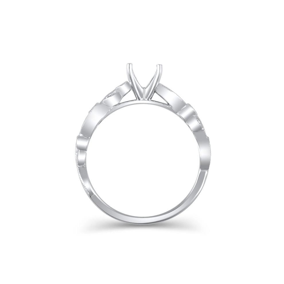 Diamond Accent Semi-Mount Engagement Ring in 14K White Gold (Setting Only) – Image 4 of 6