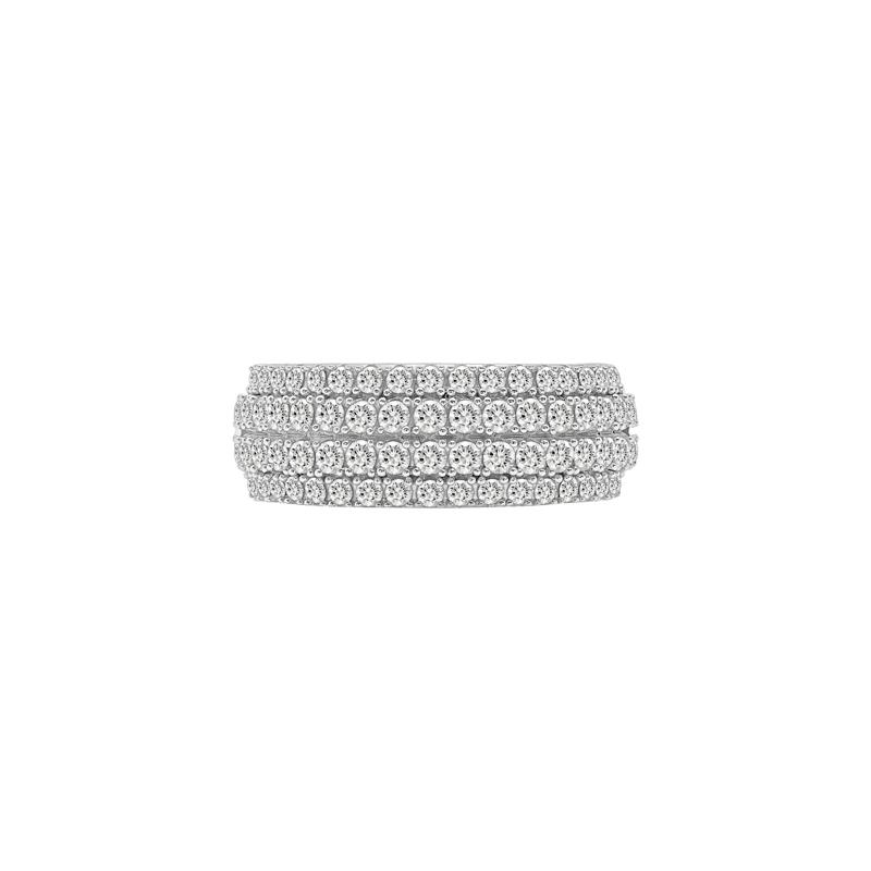 Diamond Multi-Row Band in 10K White Gold &#40;1 ct. tw.&#41; – Image 1 of 4