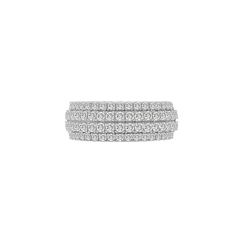 Diamond Multi-Row Band in 10K White Gold (1 ct. tw.) – Image 1 of 4