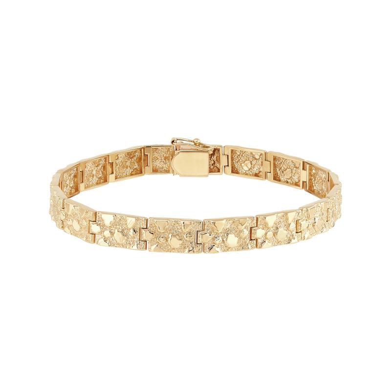 Men&#39;s Nugget Bracelet in 14K Yellow Gold, 8.5&quot; – Image 1 of 1