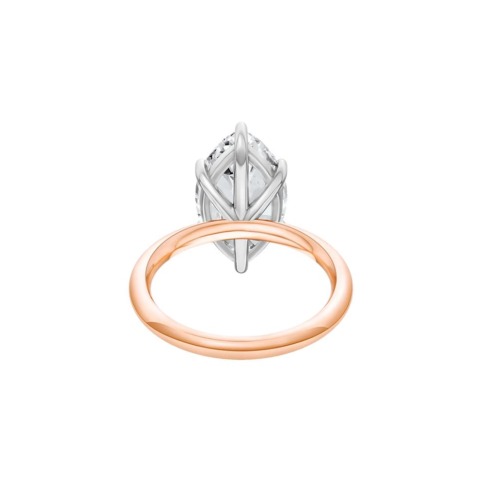 Lab Grown Diamond Marquise Solitaire Engagement Ring in 14K Rose &amp; White Gold (4 ct.) – Image 4 of 4