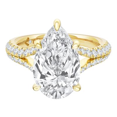 Zoe Lab Grown Diamond Pear-Shaped & Round Engagement Ring