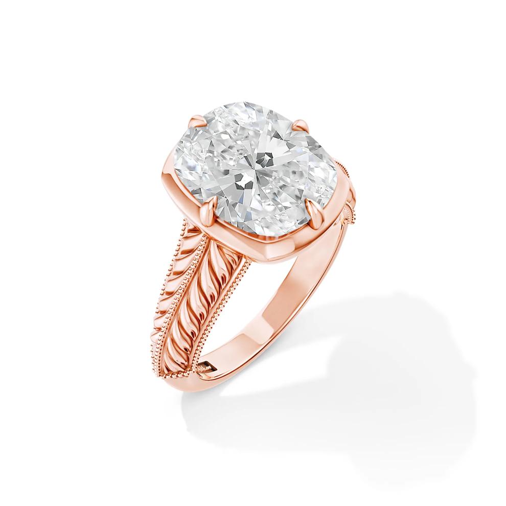 Lana Lab Grown Diamond Elongated Cushion-Cut Solitaire Engagement Ring in 18K Rose Gold (5 ct.) – Image 4 of 4