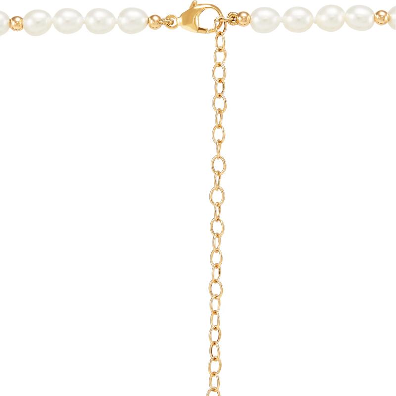 Pearl and Gold Beaded Necklace in 14K Yellow Gold – Image 3 of 3