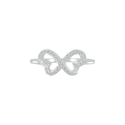 Butterfly Diamond Ring in Sterling Silver (1/8 ct. tw.)