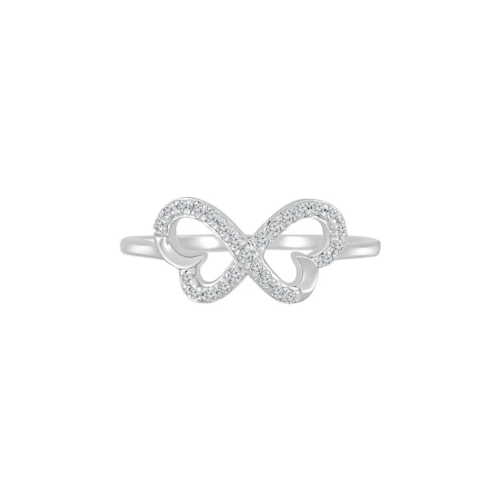 Butterfly Diamond Ring in Sterling Silver (1/8 ct. tw.) – Image 1 of 4