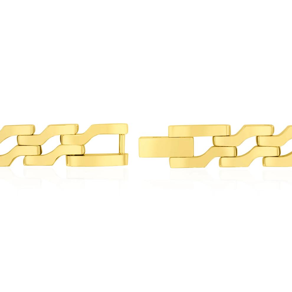 Yellow Ion-Plated High Polish S-Link Bracelet, 8.5" in Stainless Steel – Image 2 of 3