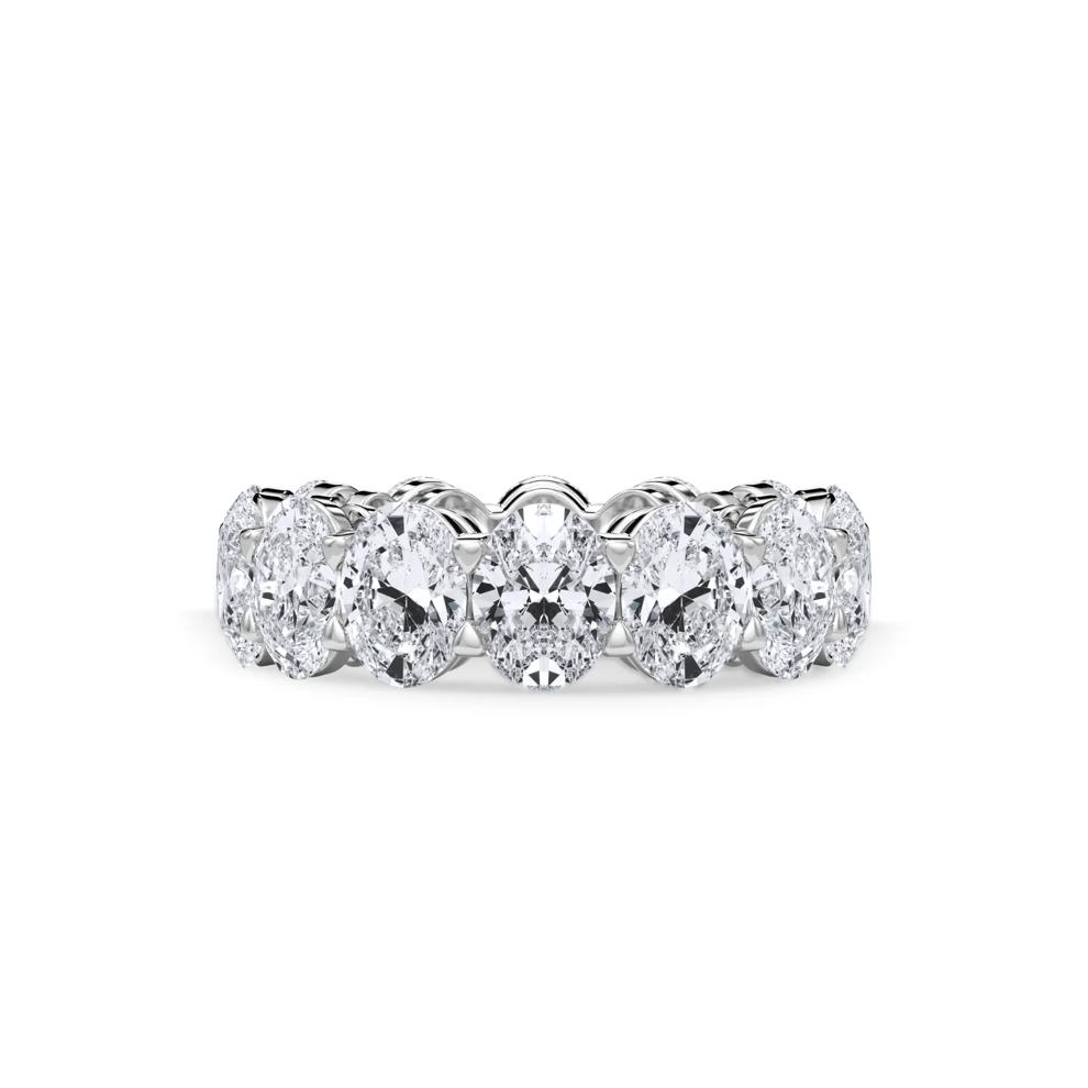 Lab Grown Diamond Oval Eternity Band in 18K White Gold (10 1/2 ct. tw.) – Image 1 of 4