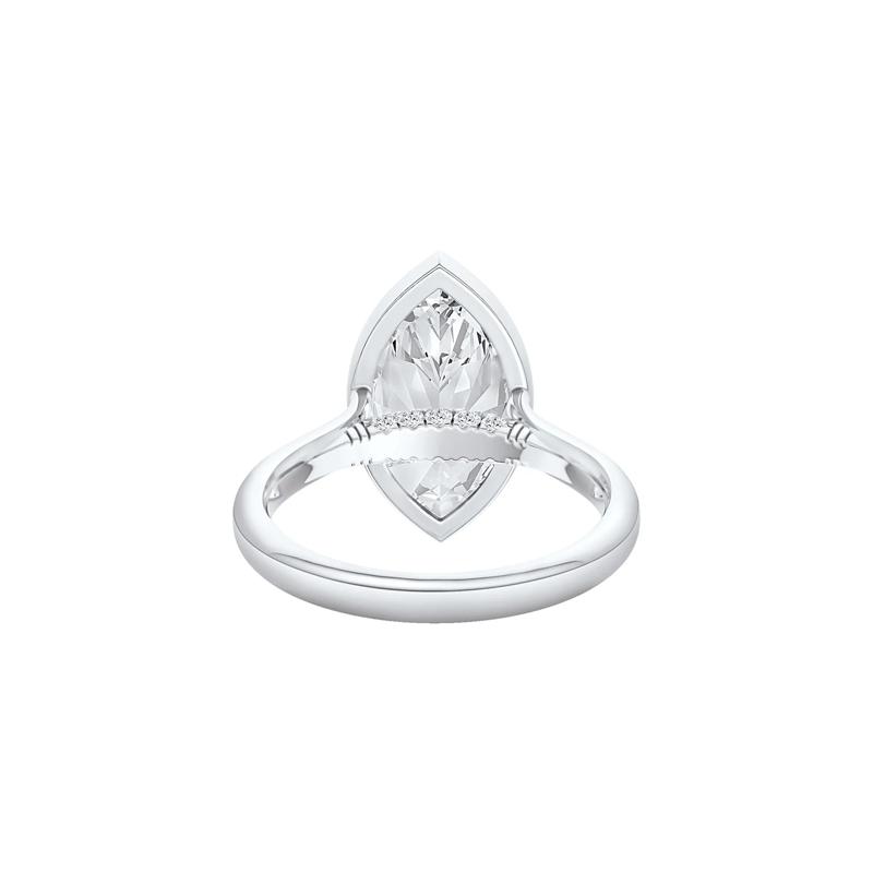 Monroe Lab Grown Diamond Marquise Engagement Ring in 14K White Gold &#40;4 ct. tw.&#41; – Image 4 of 5
