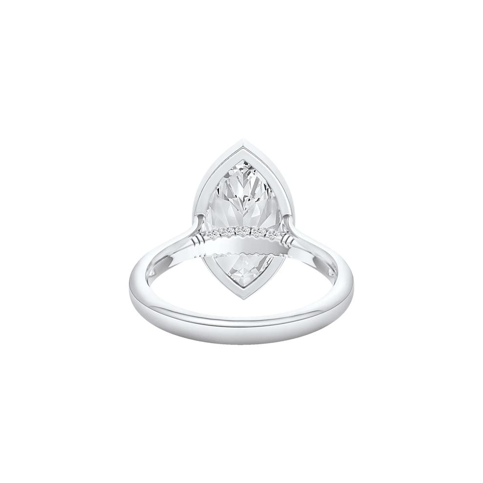 Monroe Lab Grown Diamond Marquise Engagement Ring in 14K White Gold (4 ct. tw.) – Image 4 of 5
