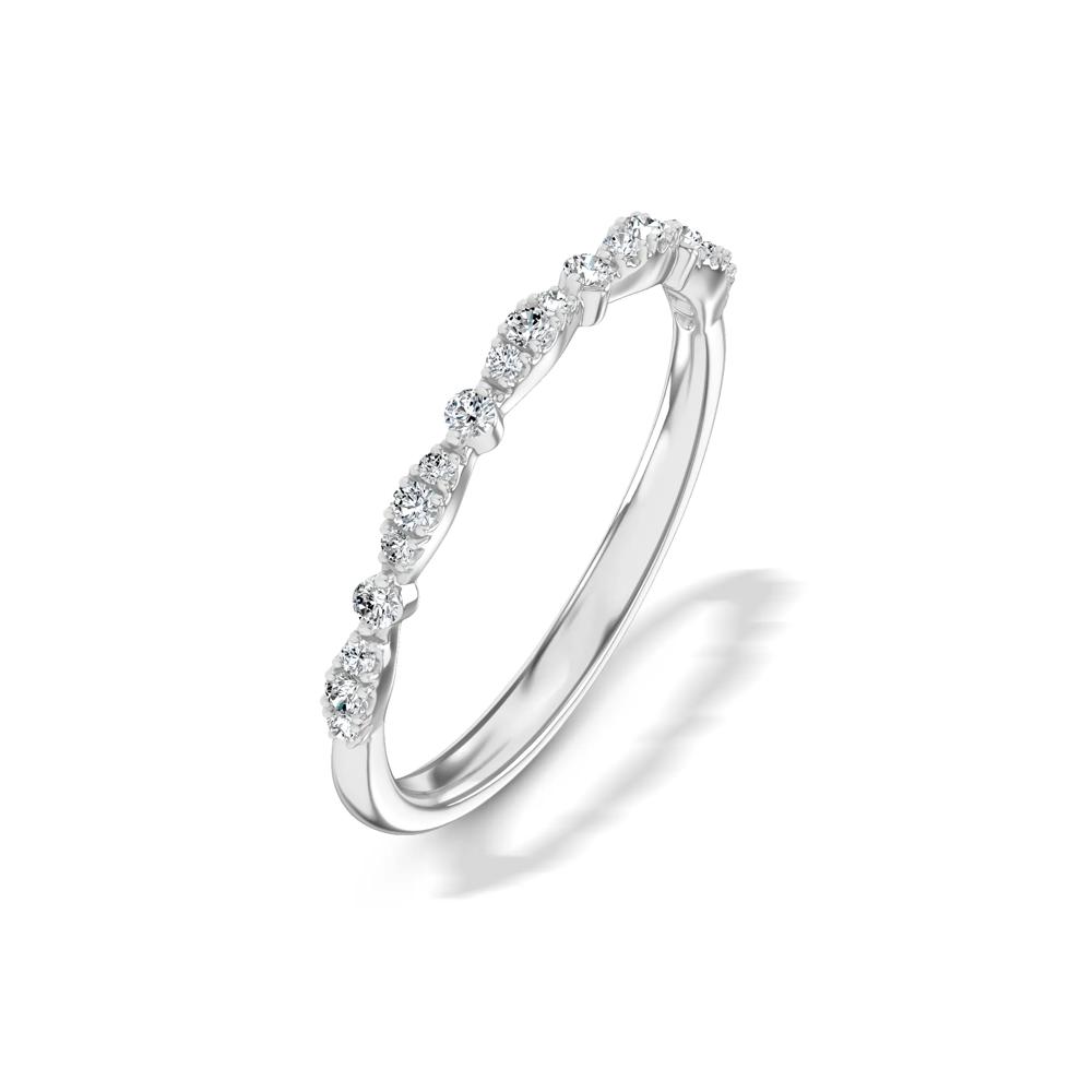 Lab Grown Diamond Stack Band in 10K White Gold (1/7 ct. tw.) – Image 4 of 4