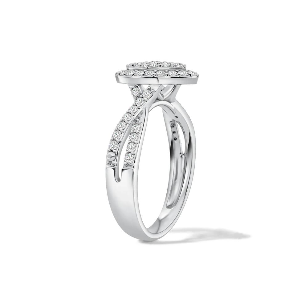 Diamond Marquise Halo Composite Ring in 14K White Gold (1/2 ct. tw.) – Image 3 of 4