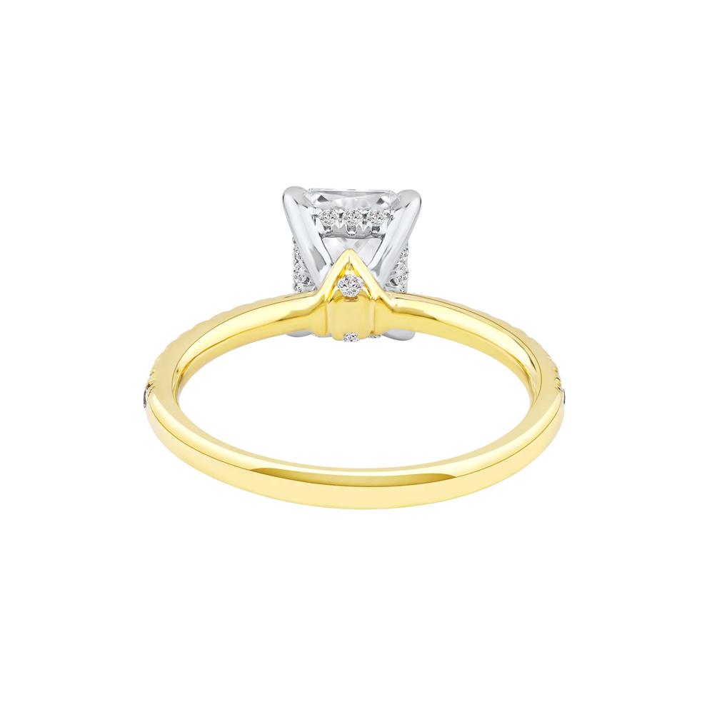 Anais Radiant-Cut Lab Grown Diamond Engagement Ring in 14K Yellow and White Gold (2 1/4 ct. tw.) – Image 4 of 4