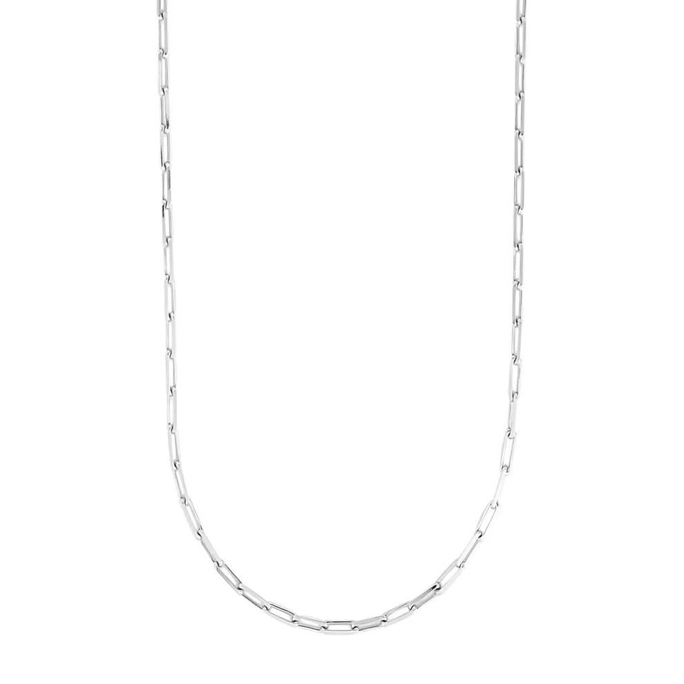 Adjustable Paperclip Chain Necklace in Sterling Silver, 1.8mm, 22&rdquo; – Image 1 of 3