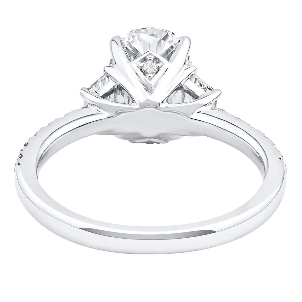 Khai Lab Grown Diamond Oval Engagement Ring in Platinum (2 3/4 ct. tw.) – Image 4 of 5