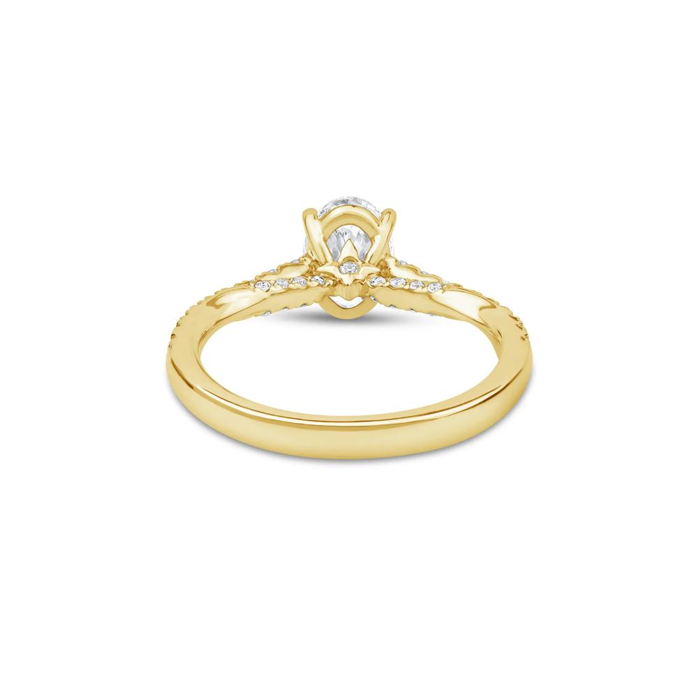 Honour Oval Lab Grown Diamond Engagement Ring in 18k Yellow Gold (1 1/3 ct. tw.) – Image 4 of 4