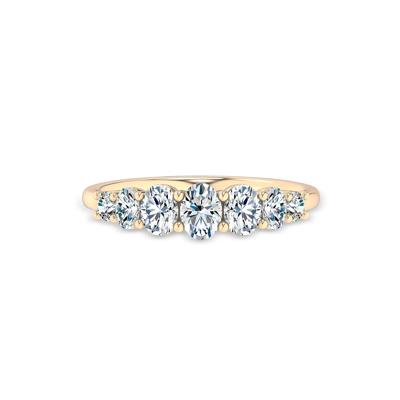 Lab Grown Diamond Graduated Seven-Stone Anniversary Band in 10K Yellow Gold (3/4 ct. tw.)