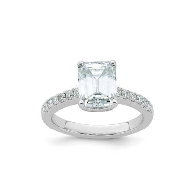 Lab-Created Moissanite Emerald-Cut Ring