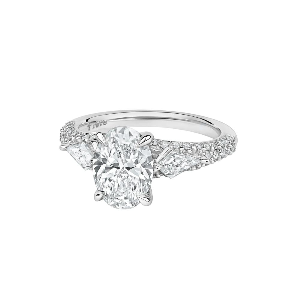 Cali Lab Grown Diamond Engagement Ring in 14K White Gold (3 ct. tw.) – Image 4 of 4