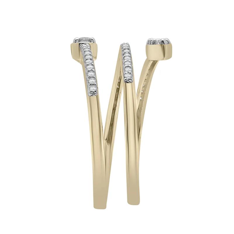 Diamond Spiral Ring in 10K Yellow Gold &#40;1/4 ct. tw.&#41;  – Image 3 of 5