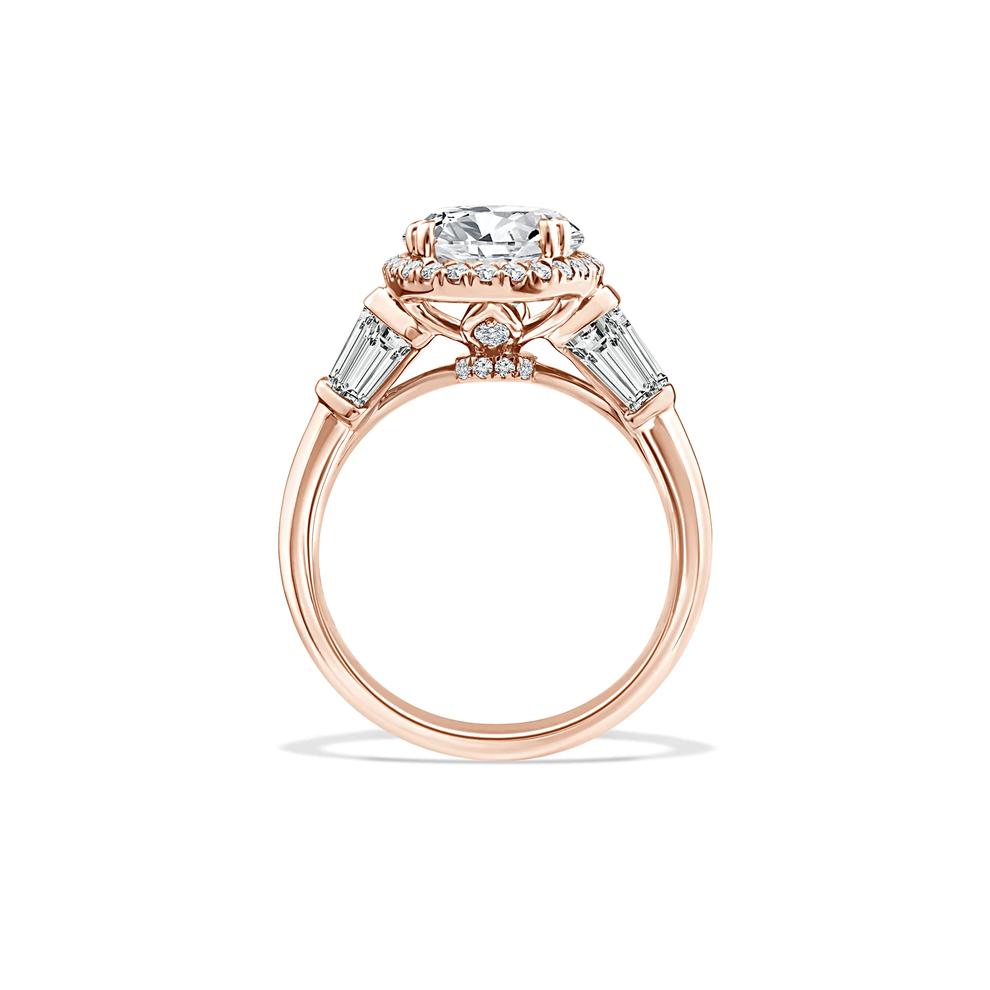Lab Grown Diamond Pear-Shaped Halo Engagement Ring in 18K Rose Gold (5 1/4 ct. tw.) – Image 2 of 4