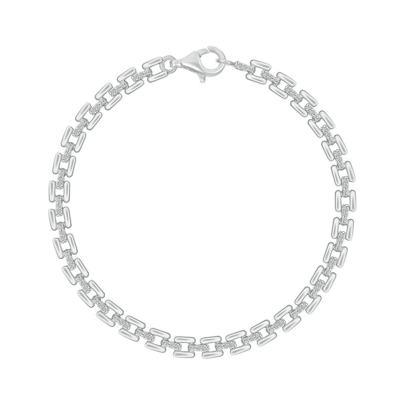 Diamond Link Bracelet in Sterling Silver (1/4 ct. tw.) – Image 1 of 2