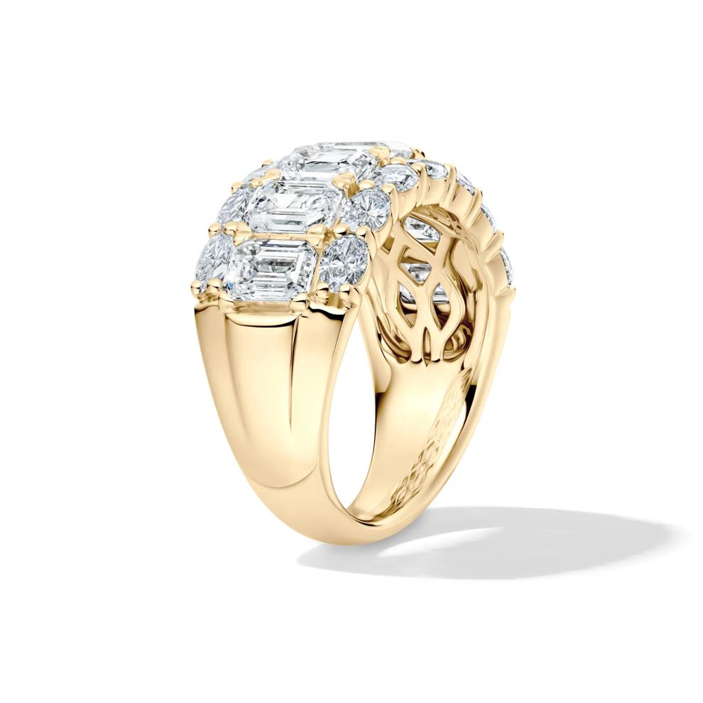 Lab Grown Diamond Multi-Row Band in 14K Yellow Gold (5 ct. tw.) – Image 3 of 4
