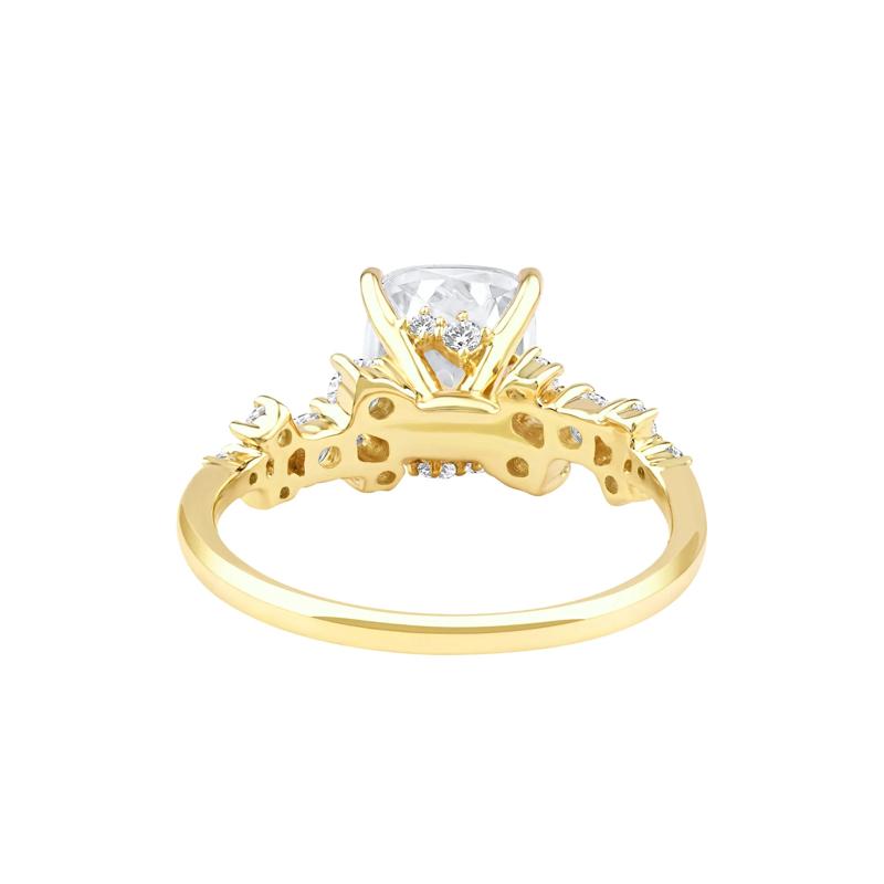 Lab Grown Diamond Elongated Cushion-Cut Engagement Ring in 14K Yellow Gold (2 1/2 ct. tw.) – Image 4 of 5