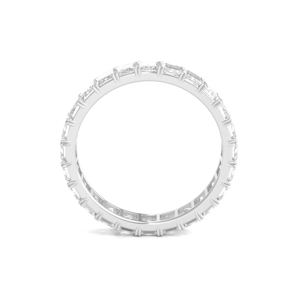 Emerald-Cut Diamond Wedding Band with Eternity Setting in 14K White Gold (3 ct. tw.) – Image 2 of 3