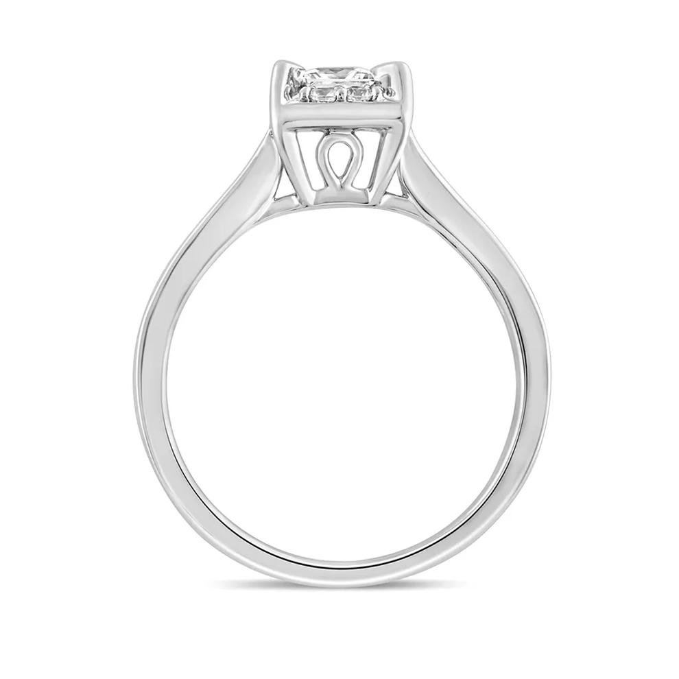 Princess-Cut Diamond Engagement Ring with Channel-Set Band in 14K White Gold (2 ct. tw.) – Image 2 of 3