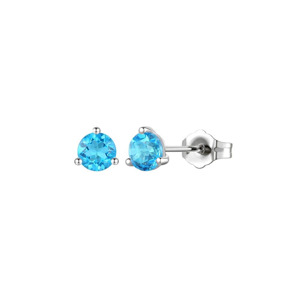 Blue Topaz Earrings in 10K White Gold | Helzberg Diamonds – Image 1 of 2