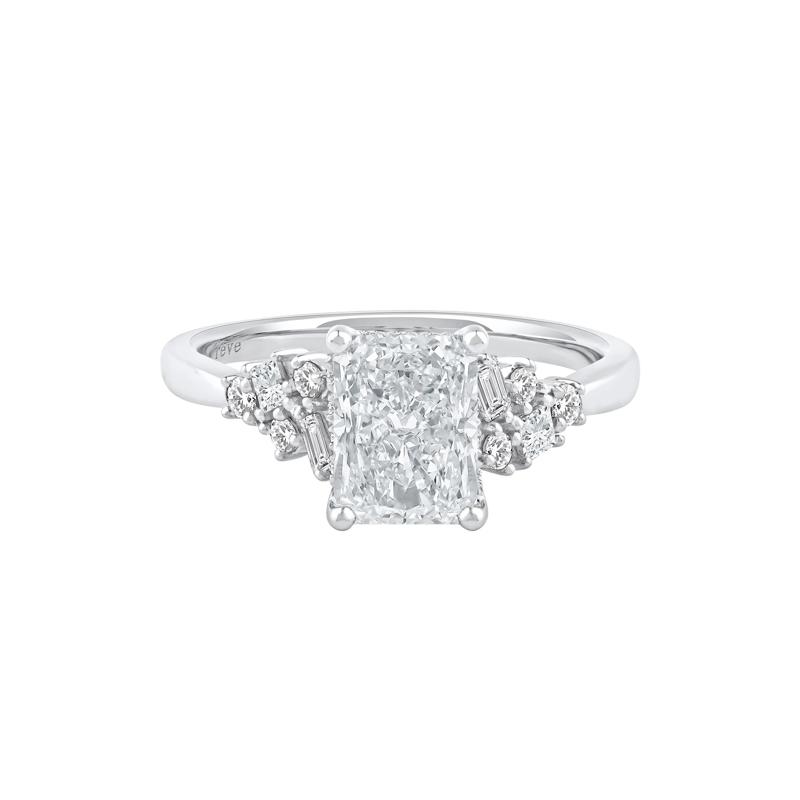 Jolie Lab Grown Diamond Radiant-Cut Engagement Ring in 14K White Gold &#40;2 3/8 ct. tw.&#41; – Image 1 of 5