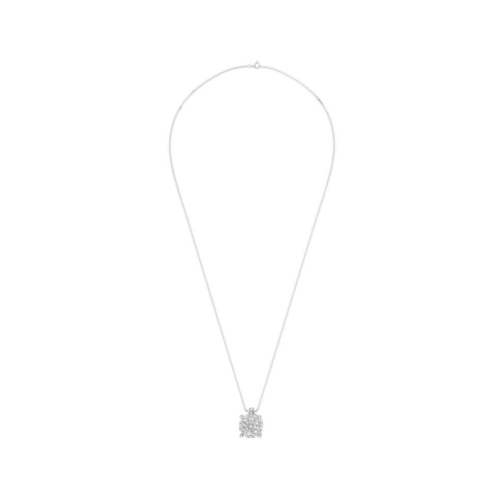 Lab Grown Diamond Illusion Pendant in 10K White Gold (1/2 ct. tw. ) – Image 2 of 4